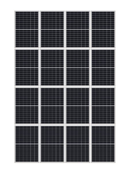 Montage Set Satteldach 4 Reihen 16 Module Black Edition