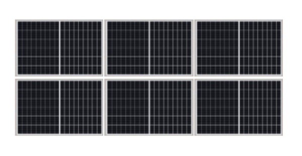 Montage Set Satteldach 2 Reihen 6 Module