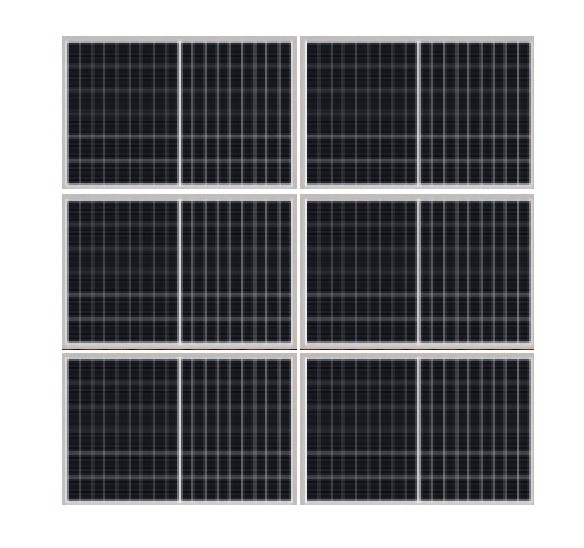 Montage Set Satteldach 3 Reihen 6 Module Black Edition