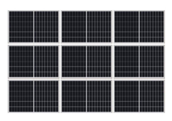 Montage Set Satteldach 3 Reihen 9 Module Black Edition