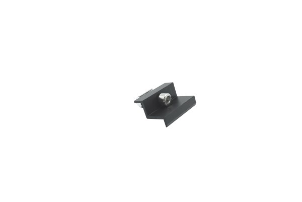 Endklemme - Plattenhalter schwarz 30mm Länge 50mm Set mit Innensechskantschraube M8x25 und Gleitmutt