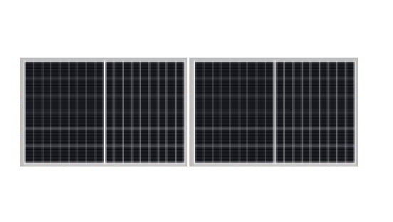 Montage Set Satteldach 2 Module Black Edition