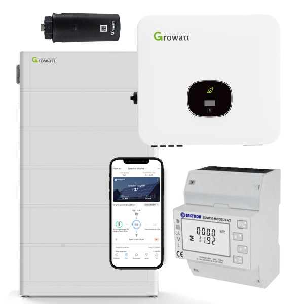 Growatt SET MOD 10000TL3-XH 10kW Hybrid Wechselrichter + 10,2kWh Hochvolt Batteriespeicher